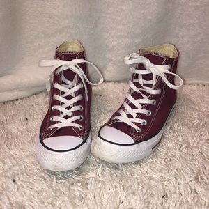 CONVERSE HIGH TOPS- MAROON